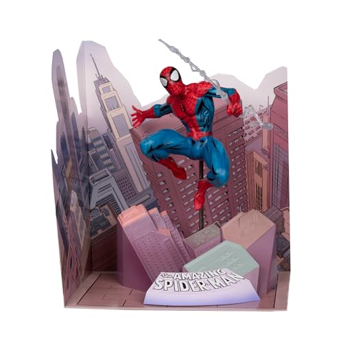 McFarlane Toys Marvel Spider-Man Sammelobjekt im Maßstab 1:10 mit Szene (The Amazing Spider-Man #1) von McFarlane