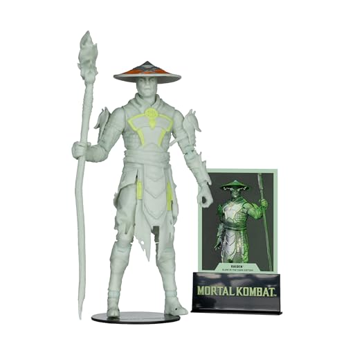 Mortal Kombat Actionfigur Glow in The Dark Edition Raiden (Gold Label) 18 cm von McFarlane