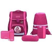 MCNEILL 9664319000 Bravo Berry Schulranzen – 9-teiliges Set mit Brotdose, Trinkflasche & zwei McAddys von McNeill