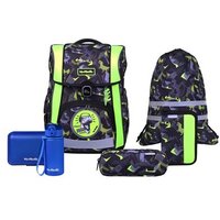 MCNEILL 9664322000 Bravo Dinopark Schulranzen – 9-teiliges Set mit Brotdose, Trinkflasche & zwei McAddys von McNeill