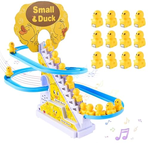 12 Stück Elektrische Ente Treppensteigen Spielzeug, Enten-Achterbahn, Pädagogisches Spielzeug Ab 3 Jahre mit Blinkenden Lichtern und Musik EIN-/Ausschalter Geschenke für Mädchen und Jungen 12 Stück Elektrische Ente Treppensteigen Spielzeug, Enten-Achterbahn, Pädagogisches Spielzeug Ab 3 Jahre mit Blinkenden Lichtern und Musik EIN-/Ausschalter Geschenke für Mädchen und Jungen von MeYuxg