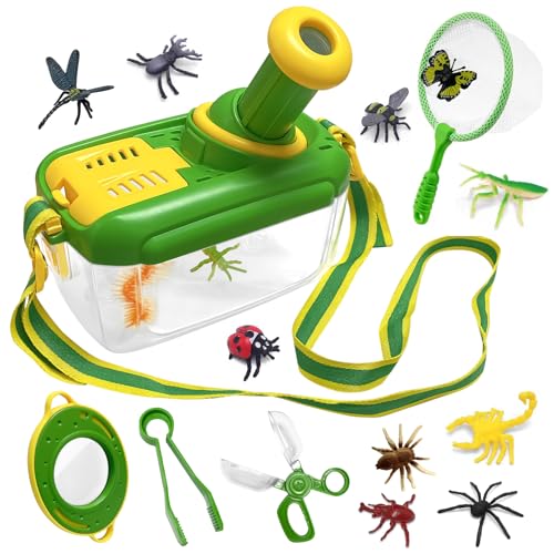 MeYuxg Forscherset für Kinder ab 4 5 6, Entdecker Set mit Insektenfänger, Insektenbox, Becherlupe, 12 Gefälschte Insekten, Geschenke Kinder für Camping, Naturerkundungen und Abenteuer MeYuxg Forscherset für Kinder ab 4 5 6, Entdecker Set mit Insektenfänger, Insektenbox, Becherlupe, 12 Gefälschte Insekten, Geschenke Kinder für Camping, Naturerkundungen und Abenteuer von MeYuxg