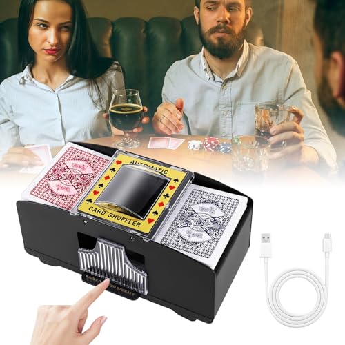 MeYuxg Kartenmischmaschine Elektrische, Automatischer Kartenmischer für 1-2 Deck, USB-Betriebener Kartenmischer, UNO Mischmaschine, Elektrischer Kartenmischgerät für Bridge, Texas Hold'em, Blackjack MeYuxg Kartenmischmaschine Elektrische, Automatischer Kartenmischer für 1-2 Deck, USB-Betriebener Kartenmischer, UNO Mischmaschine, Elektrischer Kartenmischgerät für Bridge, Texas Hold'em, Blackjack von MeYuxg