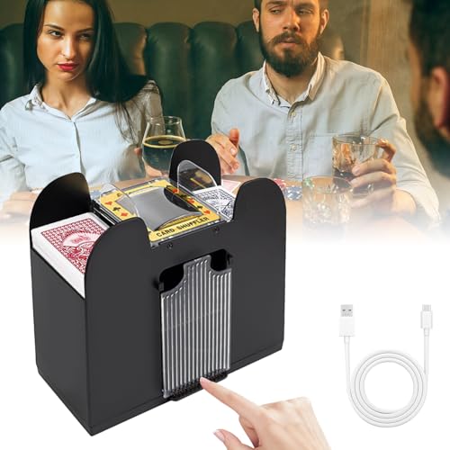 MeYuxg Kartenmischmaschine Elektrische, Automatischer Kartenmischer für 1-6 Deck, UNO Mischmaschine, USB-Betriebener Kartenmischer, Elektrischer Kartenmischgerät für Bridge, Texas Hold'em, Blackjack MeYuxg Kartenmischmaschine Elektrische, Automatischer Kartenmischer für 1-6 Deck, UNO Mischmaschine, USB-Betriebener Kartenmischer, Elektrischer Kartenmischgerät für Bridge, Texas Hold'em, Blackjack von MeYuxg