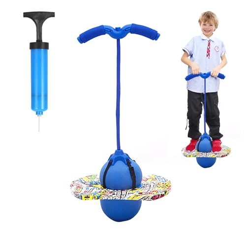MeYuxg Pogo Stick für Kinder, Hüpfball Kinder mit Griff, 100 kg Tragfähigkeit, Hüpfstange für Kinder und Erwachsene, Sportgeräte für Gleichgewichtstraining, Sport, Abnehmen und Fettverbrennung(Blau) MeYuxg Pogo Stick für Kinder, Hüpfball Kinder mit Griff, 100 kg Tragfähigkeit, Hüpfstange für Kinder und Erwachsene, Sportgeräte für Gleichgewichtstraining, Sport, Abnehmen und Fettverbrennung(Blau) von MeYuxg