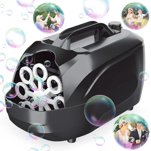 Seifenblasenmaschine Automatischer 8000+ Bubbles/Min,Tragbare Blasenmaschine mit 2 Modi, Seifenblasen für Hochzeit, Blasenspielzeug für Kinder, Hochzeit, Geburtstag, Festival Party von MeYuxg