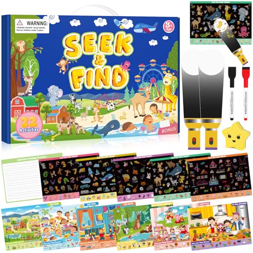 Meaicezli Such- und Finde-Spiele, beschäftigtes Buch, Kleinkind-Reisespiele, beschäftigtes Buch für Auto, Flugzeug, Roadtrip-Aktivitäten für Kinder Meaicezli Such- und Finde-Spiele, beschäftigtes Buch, Kleinkind-Reisespiele, beschäftigtes Buch für Auto, Flugzeug, Roadtrip-Aktivitäten für Kinder von Meaicezli