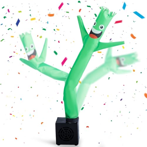 Mealivos Mini Wacky Winkender aufblasbarer Schlauch mit Gebläse – lustige Schreibtisch-Dekoration, Mini-aufblasbarer Schlauchmann, weißer Elefant, Geschenk für Büro, Zuhause, Party, Geschäft, Laugh von Mealivos