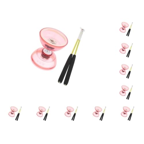 10 Set Dreifach-Lagerleuchten Diabolo mit Handstäben String Hochleistungs- und unterhaltsames Jonglieren chinesisches Rot 13 cm 10 Set Dreifach-Lagerleuchten Diabolo mit Handstäben String Hochleistungs- und unterhaltsames Jonglieren chinesisches Rot 13 cm von Mealoodiousmusea