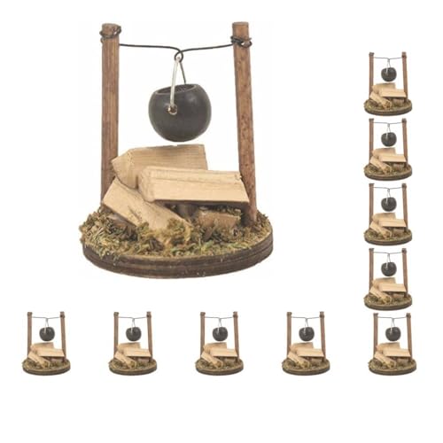 10er-Set feine Verarbeitung, Miniatur-Holzöfen, hergestellt mit präziser breiter Anwendung, Miniatur-Hängeofen, nur ein Stil von Mealoodiousmusea