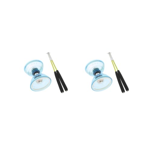 2 Set Dreifach-Lagerleuchten Diabolo mit Handstäben String Hochleistungs- und unterhaltsames Jonglieren Chinesisch Blau 13 cm 2 Set Dreifach-Lagerleuchten Diabolo mit Handstäben String Hochleistungs- und unterhaltsames Jonglieren Chinesisch Blau 13 cm von Mealoodiousmusea