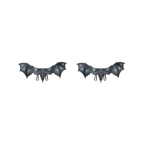 2 Set Exquisite Drachen Ritzel Flügel Requisiten Für Halloween Karneval Cosplay Erwachsene Dekoration Tuch Vliesstoff 2.Drachenflügel Schwarz von Mealoodiousmusea