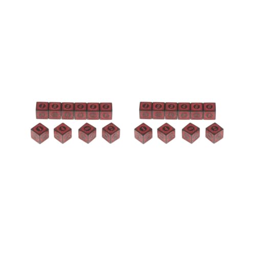 2er-Set, 10 x mehrseitige Acryl-Würfel für Tischbrett, Rollenspiele, Rot 2er-Set, 10 x mehrseitige Acryl-Würfel für Tischbrett, Rollenspiele, Rot von Mealoodiousmusea