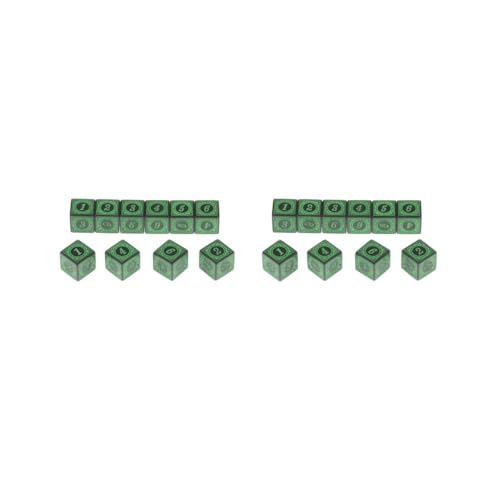 2er-Set, 10 x mehrseitige Acryl-Würfel für Tischbrett-Rollenspiele, Grün 2er-Set, 10 x mehrseitige Acryl-Würfel für Tischbrett-Rollenspiele, Grün von Mealoodiousmusea