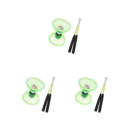 3 Set Dreifach-Lagerleuchten Diabolo mit Handstäben String Hochleistungs- und unterhaltsames Jonglieren chinesisches Grün 13 cm 3 Set Dreifach-Lagerleuchten Diabolo mit Handstäben String Hochleistungs- und unterhaltsames Jonglieren chinesisches Grün 13 cm von Mealoodiousmusea