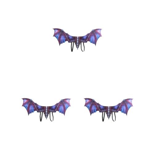 3 Set Exquisite Drachen Ritzel Flügel Requisiten Für Halloween Karneval Cosplay Erwachsene Dekoration Tuch Vliesstoff 2.Drachenflügel Lila von Mealoodiousmusea