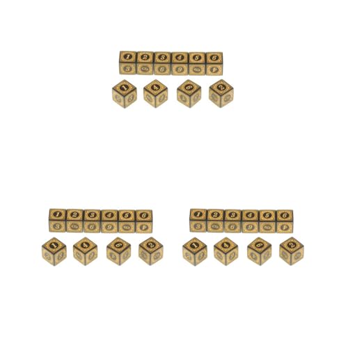 3er-Set, 10 x mehrseitige Acryl-Würfel für Tischbrett, Rollenspiele, Gelb 3er-Set, 10 x mehrseitige Acryl-Würfel für Tischbrett, Rollenspiele, Gelb von Mealoodiousmusea