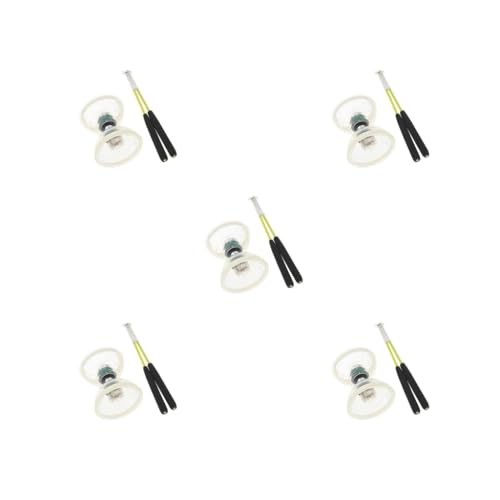 5 Set Dreifach-Lagerleuchten Diabolo mit Handstäben String Hochleistungs- und unterhaltsames Jonglieren Chinesisch Weiß 13 cm 5 Set Dreifach-Lagerleuchten Diabolo mit Handstäben String Hochleistungs- und unterhaltsames Jonglieren Chinesisch Weiß 13 cm von Mealoodiousmusea