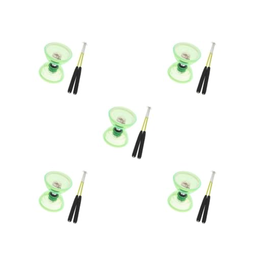 5 Set Dreifach-Lagerleuchten Diabolo mit Handstäben String Hochleistungs- und unterhaltsames Jonglieren chinesisches Grün 13 cm 5 Set Dreifach-Lagerleuchten Diabolo mit Handstäben String Hochleistungs- und unterhaltsames Jonglieren chinesisches Grün 13 cm von Mealoodiousmusea