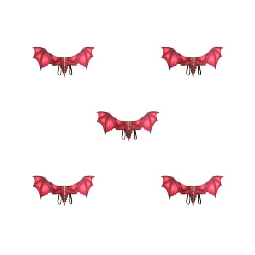 5 Set Exquisite Drachen Ritzel Flügel Requisiten Für Halloween Karneval Cosplay Erwachsene Dekoration Tuch Vliesstoff 2.Drachenflügel Rot von Mealoodiousmusea