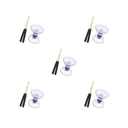 5 Set Triple Bearing Lights Diabolo with Handsticks String High Performance and Entertaining Jonggling Chinese Purple 13cm 5 Set Triple Bearing Lights Diabolo with Handsticks String High Performance and Entertaining Jonggling Chinese Purple 13cm von Mealoodiousmusea