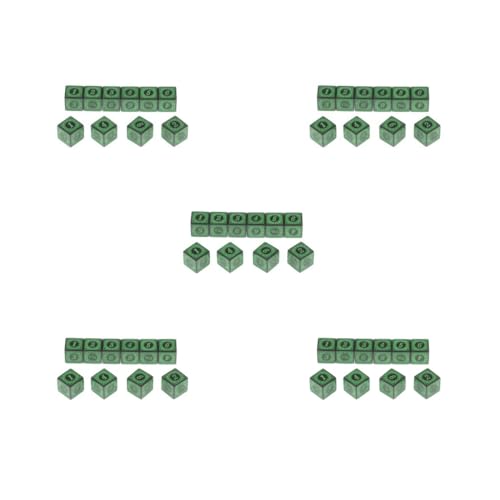 5er-Set, 10 x mehrseitige Acryl-Würfel für Tischbrett-Rollenspiele, Grün 5er-Set, 10 x mehrseitige Acryl-Würfel für Tischbrett-Rollenspiele, Grün von Mealoodiousmusea