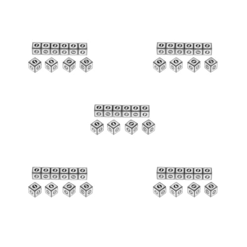 5er-Set, 10 x mehrseitige Acryl-Würfel für Tischbrett-Rollenspiele, Weiß 5er-Set, 10 x mehrseitige Acryl-Würfel für Tischbrett-Rollenspiele, Weiß von Mealoodiousmusea