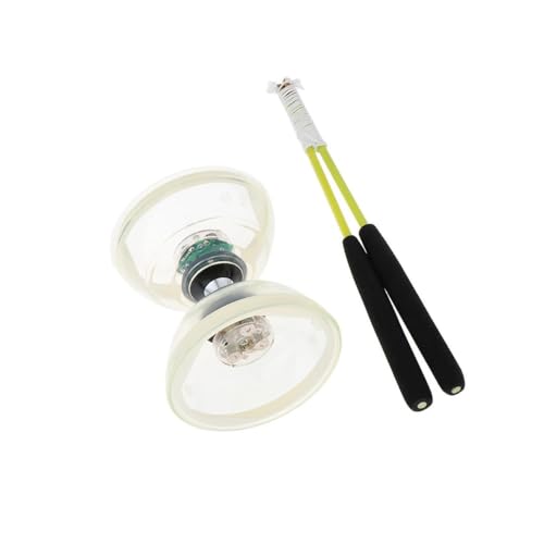 Dreifach gelagerte Lichter Diabolo mit Handstäben String Hochleistungs- und unterhaltsames Jonglieren Chinesisch Weiß 13 cm Dreifach gelagerte Lichter Diabolo mit Handstäben String Hochleistungs- und unterhaltsames Jonglieren Chinesisch Weiß 13 cm von Mealoodiousmusea