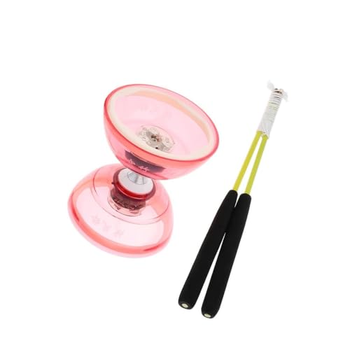 Dreifach gelagerte Lichter Diabolo mit Handstäben String Hochleistungs- und unterhaltsames Jonglieren chinesisches Rot 13 cm Dreifach gelagerte Lichter Diabolo mit Handstäben String Hochleistungs- und unterhaltsames Jonglieren chinesisches Rot 13 cm von Mealoodiousmusea