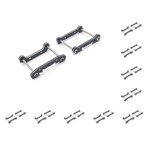 Mealoodiousmusea 10 Set 2 Stück/Set Verstärkter Schwinge RC Crawler Auto Simulation Fahrzeug Upgrade Teile Ersatz für WLtoys 144001 144002 144010 Schwarz von Mealoodiousmusea