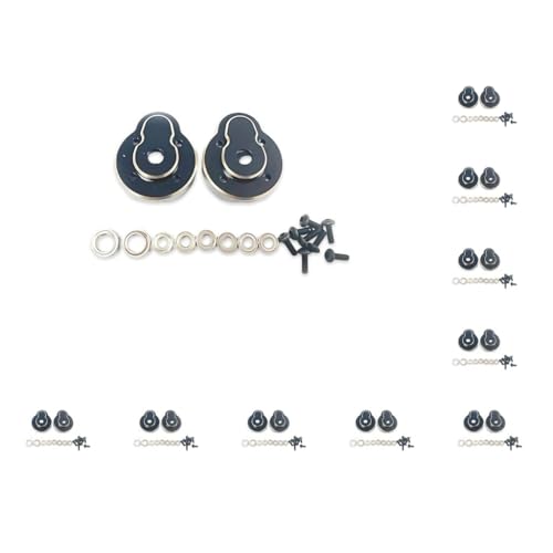 Mealoodiousmusea 10 Set 2 Stück Messing Vorderrollen Blöcke für Hobby Plus 1/18 CR18P Rock Van Upgrade Messing Front Caster Blöcke für Hobby Plus 1/18 von Mealoodiousmusea