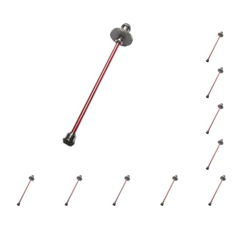 Mealoodiousmusea 10er-Set Metallgetriebe-Antriebswellen-Set, RC-Autoteile für WLtoys Verbesserte Haltbarkeit und Leistung, 1:14 Schaft Mealoodiousmusea 10er-Set Metallgetriebe-Antriebswellen-Set, RC-Autoteile für WLtoys Verbesserte Haltbarkeit und Leistung, 1:14 Schaft von Mealoodiousmusea