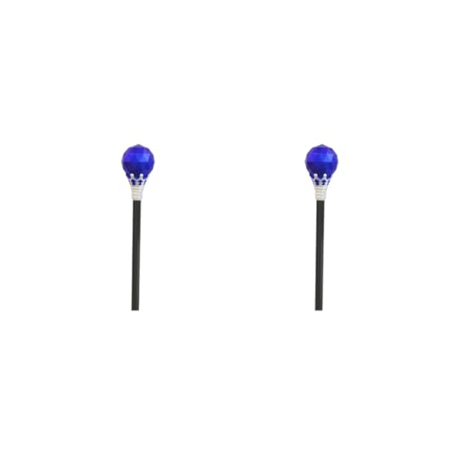 Mealoodiousmusea 2 Set Zepter Fancy King's Scepters Waterproof Vintage Walking Stick Wand Portable Cosplay Props Kids Silver Blue Queen's Scepter von Mealoodiousmusea