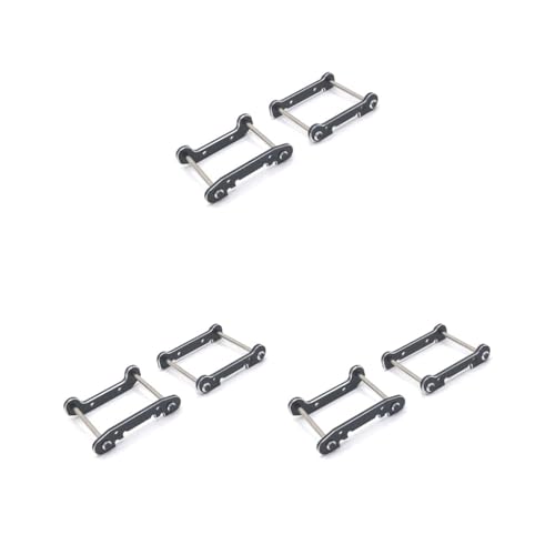 Mealoodiousmusea 3 Set 2 Stück/Set verstärkte Schwinge RC Crawler Auto Simulation Fahrzeug Upgrade Teile Ersatz für WLtoys 144001 144002 144010 Schwarz von Mealoodiousmusea