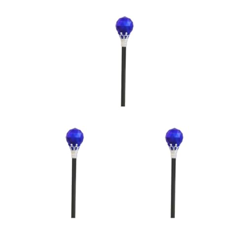 Mealoodiousmusea 3 Set Zepter Fancy King's Scepters Waterproof Vintage Walking Stick Wand Portable Cosplay Props Kids Silver Blue Queen's Scepter von Mealoodiousmusea