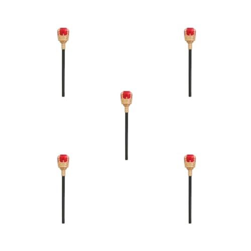 Mealoodiousmusea 5 Set Zepter Fancy King's Scepters Retro Vintage Kunststoff Cosplay Requisiten Cane Halloween Dress Up Zubehör Kinder Gold Rot Königszepter von Mealoodiousmusea