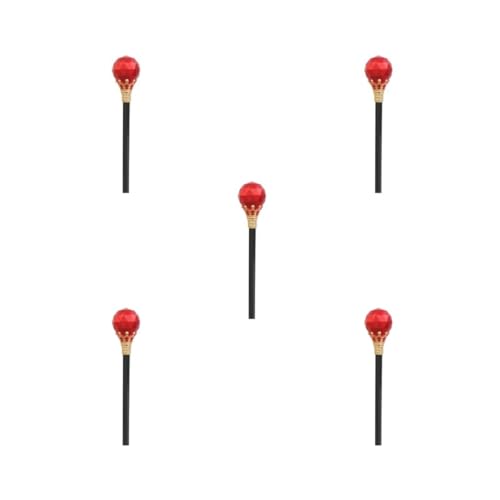 Mealoodiousmusea 5 Set Zepter Fancy King's Scepters Wasserdicht Vintage Gehstock Cosplay Requisiten Dress Up Zubehör Erwachsene Gold Rot Königin Zepter von Mealoodiousmusea