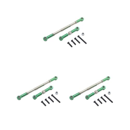 Mealoodiousmusea Lenkstange aus Aluminiumlegierung, für WPL 1/16, C14, B1, B14, B16, B24, B26, C14, C24, Q61, Q60, LKW, Grün, 3 Stück Mealoodiousmusea Lenkstange aus Aluminiumlegierung, für WPL 1/16, C14, B1, B14, B16, B24, B26, C14, C24, Q61, Q60, LKW, Grün, 3 Stück von Mealoodiousmusea