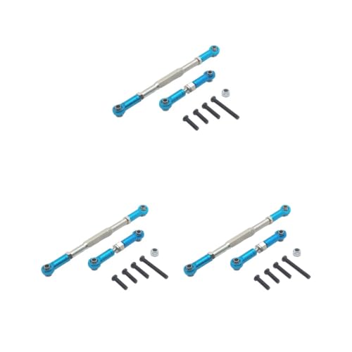 Mealoodiousmusea Lenkstange aus Aluminiumlegierung, für WPL 1/16 C14 B1 B14 B16 B24 B26 C14 C24 Q61 Q60 LKW, Blau, 3 Stück Mealoodiousmusea Lenkstange aus Aluminiumlegierung, für WPL 1/16 C14 B1 B14 B16 B24 B26 C14 C24 Q61 Q60 LKW, Blau, 3 Stück von Mealoodiousmusea