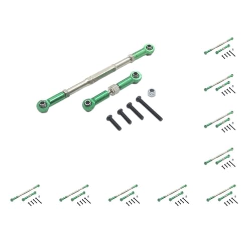 Mealoodiousmusea Lenkstange aus Aluminiumlegierung, für WPL 1/16 C14 B1 B14 B16 B24 B26 C14 C24 Q61 Q60 LKW, Grün, 10 Stück Mealoodiousmusea Lenkstange aus Aluminiumlegierung, für WPL 1/16 C14 B1 B14 B16 B24 B26 C14 C24 Q61 Q60 LKW, Grün, 10 Stück von Mealoodiousmusea