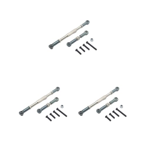 Mealoodiousmusea Lenkstange aus Aluminiumlegierung, für WPL 1/16 C14 B1 B14 B16 B24 B26 C14 C24 Q61 Q60 LKW, Titan-Farbe, 3 Stück Mealoodiousmusea Lenkstange aus Aluminiumlegierung, für WPL 1/16 C14 B1 B14 B16 B24 B26 C14 C24 Q61 Q60 LKW, Titan-Farbe, 3 Stück von Mealoodiousmusea