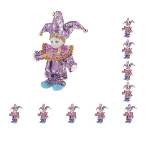 Mealoodiousmusea Lustige Harlekin-Puppe mit Outfits, Zirkusaufführungen, Geschenk für Kinder, mit Outfits, lustige Harlekin-Puppe, Zirkusrequisiten, Stil 5, 10 Stück Mealoodiousmusea Lustige Harlekin-Puppe mit Outfits, Zirkusaufführungen, Geschenk für Kinder, mit Outfits, lustige Harlekin-Puppe, Zirkusrequisiten, Stil 5, 10 Stück von Mealoodiousmusea