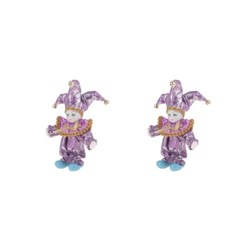 Mealoodiousmusea Lustige Harlekin-Puppe mit Outfits, Zirkusaufführungen, Geschenk für Kinder, mit Outfits, lustige Harlekin-Puppe, Zirkusrequisiten, Stil 5, 2 Stück Mealoodiousmusea Lustige Harlekin-Puppe mit Outfits, Zirkusaufführungen, Geschenk für Kinder, mit Outfits, lustige Harlekin-Puppe, Zirkusrequisiten, Stil 5, 2 Stück von Mealoodiousmusea
