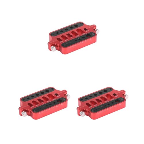 Mini-Lötwerkzeughalter aus Metall, für Modellauto, Wärmedämmung, T-Stecker, Aluminiumlegierung, Ersatz für XT60 XT90, Rot, 3 Stück von Mealoodiousmusea