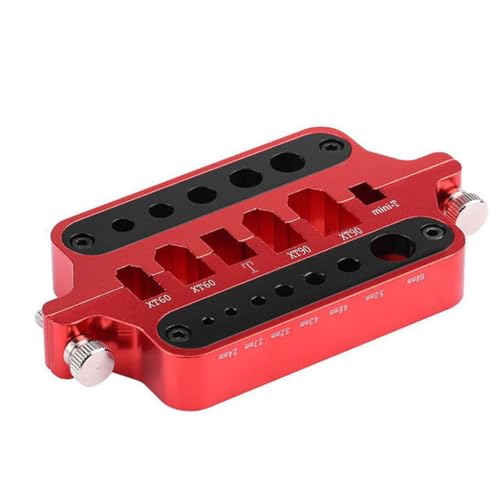 RC Metall Mini Lötwerkzeughalter Modellauto Wärmedämmung T Stecker Aluminiumlegierung Stecker Ersatz für XT60 XT90 Rot von Mealoodiousmusea