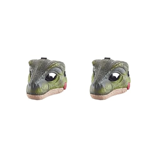 Realistische Dinosaurier-Halloween-Maske für Partys, Verkleidungen, Dinosaurier-Masken mit hoher Simulationsgenauigkeit, Kostümmaske, Dino-Maske, Dunkelgrün, 2 Stück Realistische Dinosaurier-Halloween-Maske für Partys, Verkleidungen, Dinosaurier-Masken mit hoher Simulationsgenauigkeit, Kostümmaske, Dino-Maske, Dunkelgrün, 2 Stück von Mealoodiousmusea