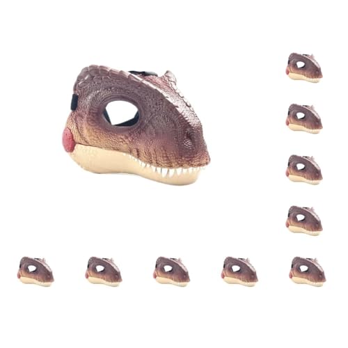 Realistische Dinosaurier-Halloween-Maske für Partys, Verkleidungen, Dinosaurier-Masken mit hoher Simulationsgenauigkeit, Kostümmaske, Dino-Maske, Dunkelviolett, 10 Stück Realistische Dinosaurier-Halloween-Maske für Partys, Verkleidungen, Dinosaurier-Masken mit hoher Simulationsgenauigkeit, Kostümmaske, Dino-Maske, Dunkelviolett, 10 Stück von Mealoodiousmusea