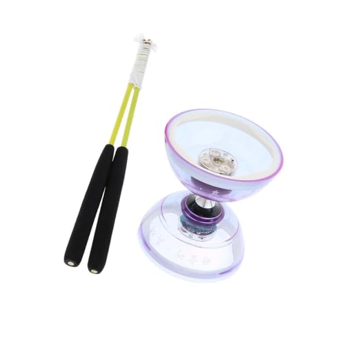 Triple Bearing Lights Diabolo with Handsticks String High Performance and Entertaining Jonggling Chinese Purple 13cm Triple Bearing Lights Diabolo with Handsticks String High Performance and Entertaining Jonggling Chinese Purple 13cm von Mealoodiousmusea