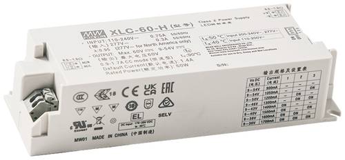 Mean Well XLC-60-H-B LED-Treiber 60.0W 0.9 - 1.7A 9 - 54V 1St. von Mean Well