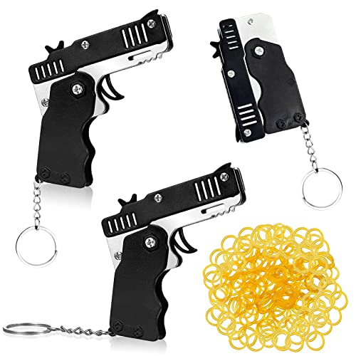 2 Stück Gummibandpistole Spielzeug,Easy Load Faltbare handgefertigte Spielzeugpistole,120 Gummibändern,Klappbar,Weich Elastisch Gummibänder Gummiwerfer,Teenager Schießen Spiel Outdoor 2 Stück Gummibandpistole Spielzeug,Easy Load Faltbare handgefertigte Spielzeugpistole,120 Gummibändern,Klappbar,Weich Elastisch Gummibänder Gummiwerfer,Teenager Schießen Spiel Outdoor von Meanju